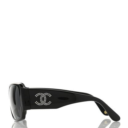 Chanel Black Crystal CC Logo Sunglasses 5096-B Black 3 of 8