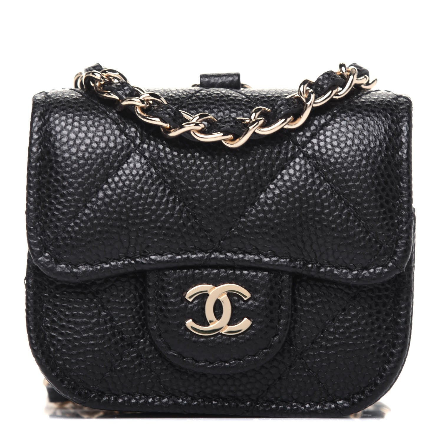 Chanel Caviar Quilted Airpods Pro Case Black 1 of 13