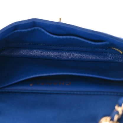 Chanel Satin Quilted Extra Mini Rectangular Flap Blue 5 of 13