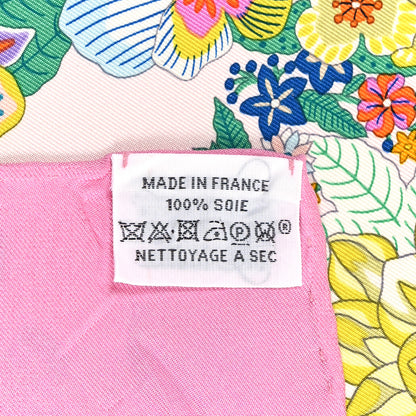 Hermes Silk Brides De Gala En Fleurs Scarf 90 Rose Bonbon Rose 3 of 3