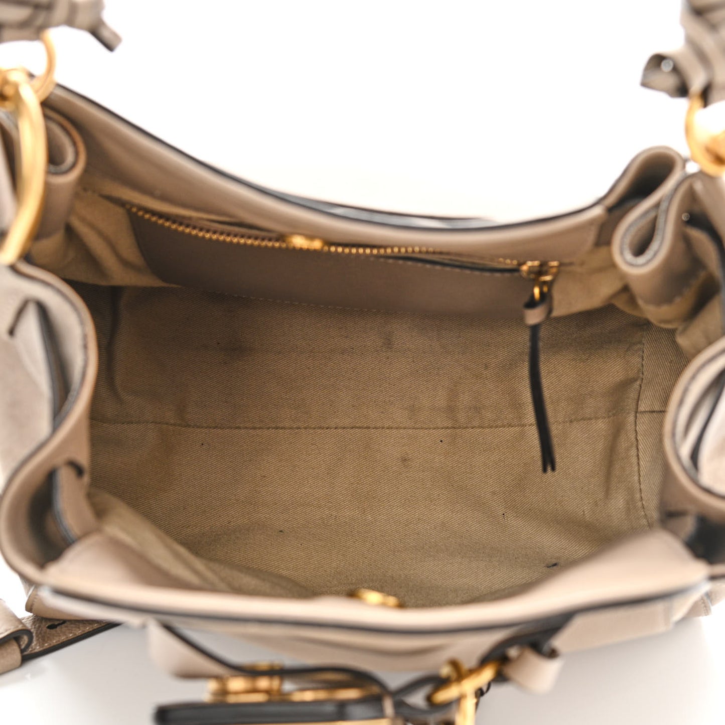 Suede Calfskin Medium Owen Bucket Bag Motty Grey