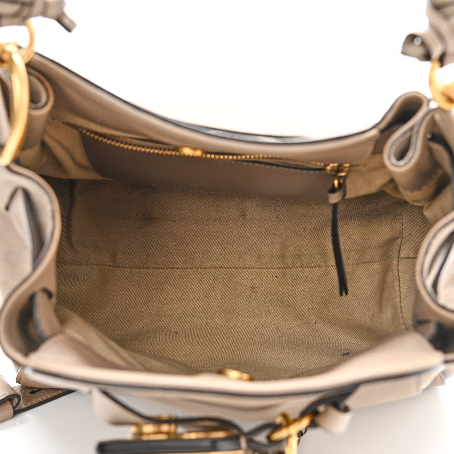 Chloe Suede Calfskin Medium Owen Bucket Bag Motty Grey 5 of 14