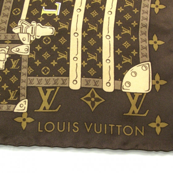 Monogram Trunks Square Scarf Silk