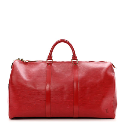 Louis Vuitton Epi Keepall 50 Castillan Red 1 of 14
