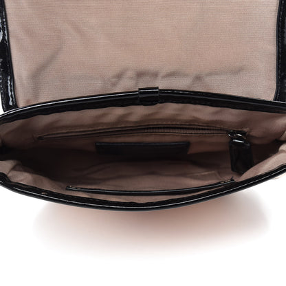 Burberry Patent Nova Check Crossbody Bag Black 5 of 14