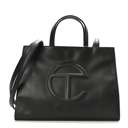 Telfar Vegan Leather Medium Shopping Bag Black 1 of 8