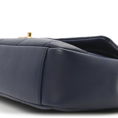 Chanel Lambskin A Real Catch Flap Bag Navy Blue 10 of 10