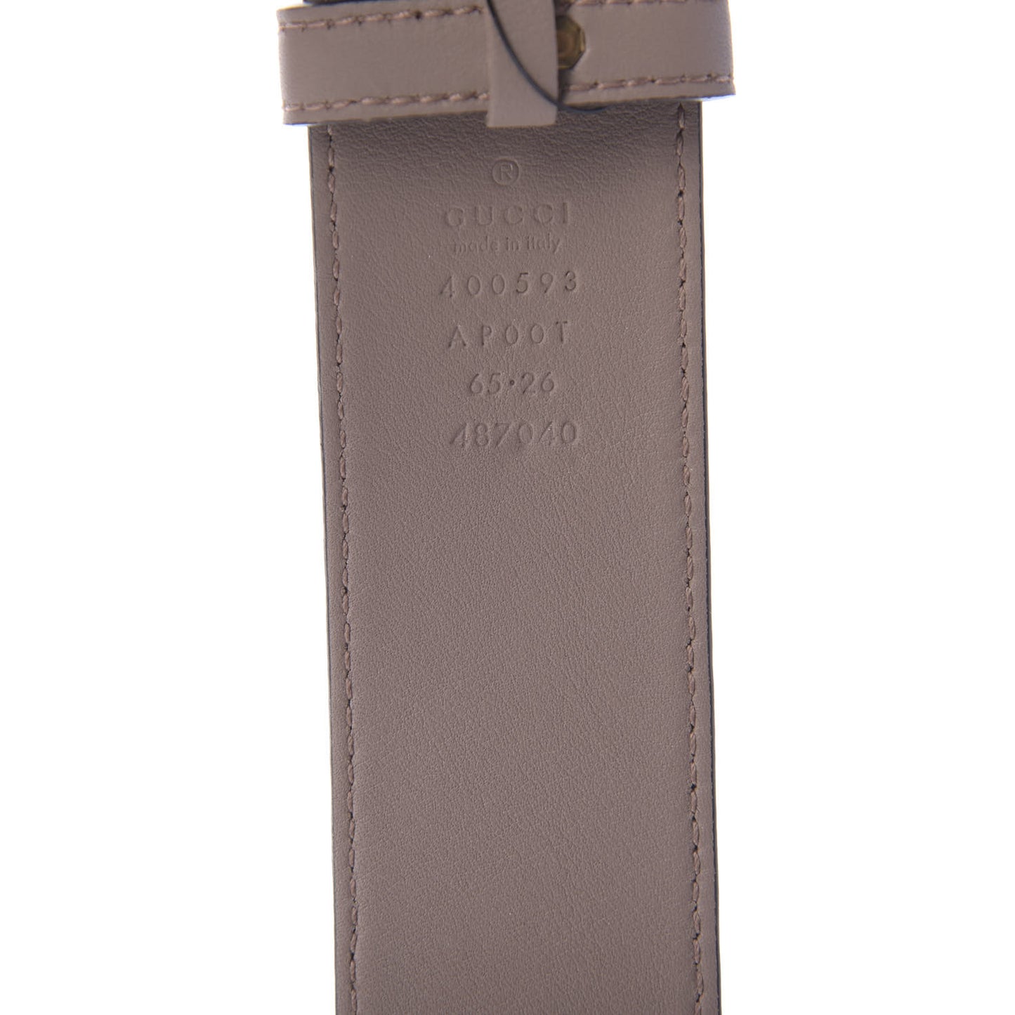 Calfskin Double G 40mm Belt 65 26 Porcelain Rose