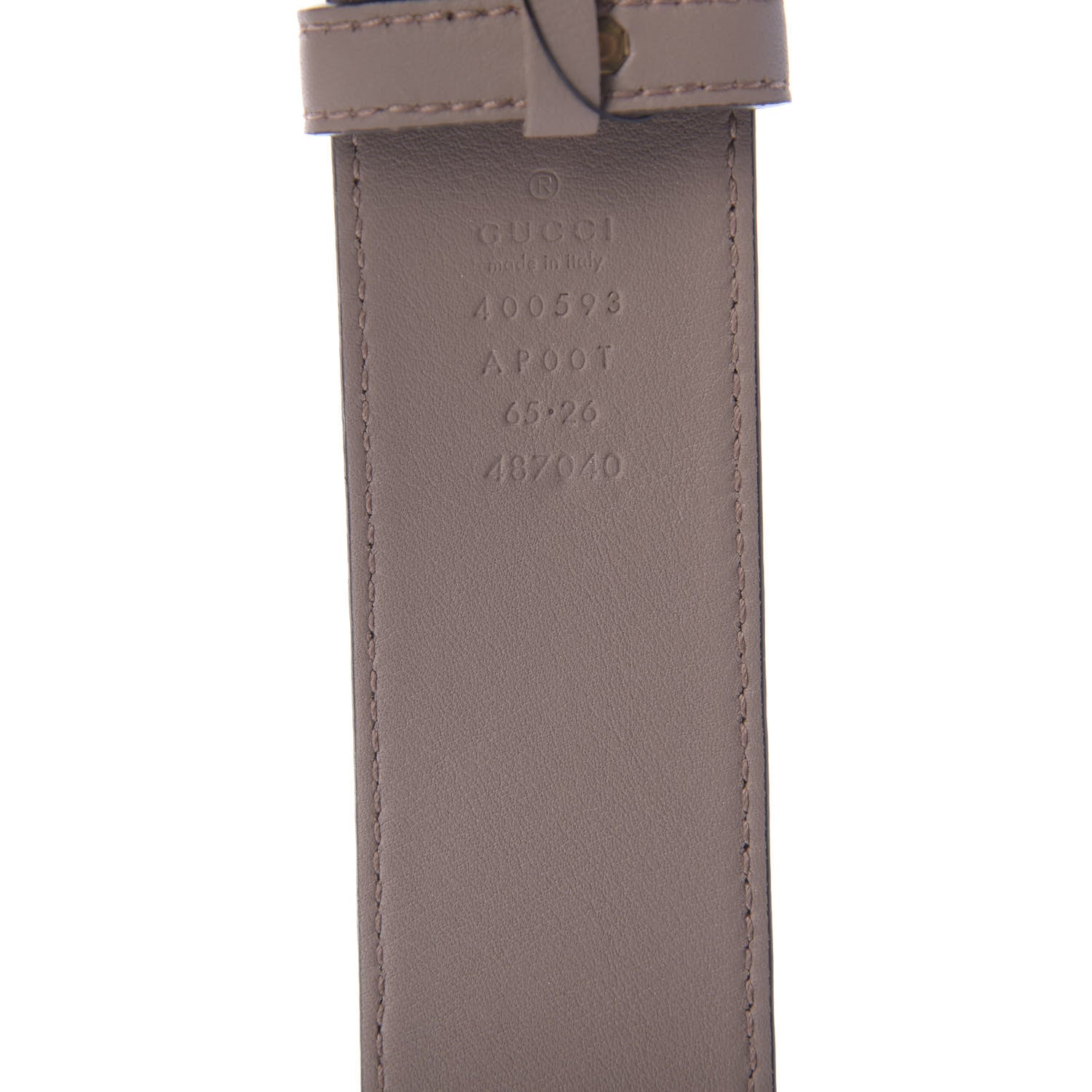 Gucci Calfskin Double G 40mm Belt 65 26 Porcelain Rose 3 of 3