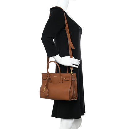 Saint Laurent Grained Calfskin Baby Sac De Jour Supple Canyon 2 of 11