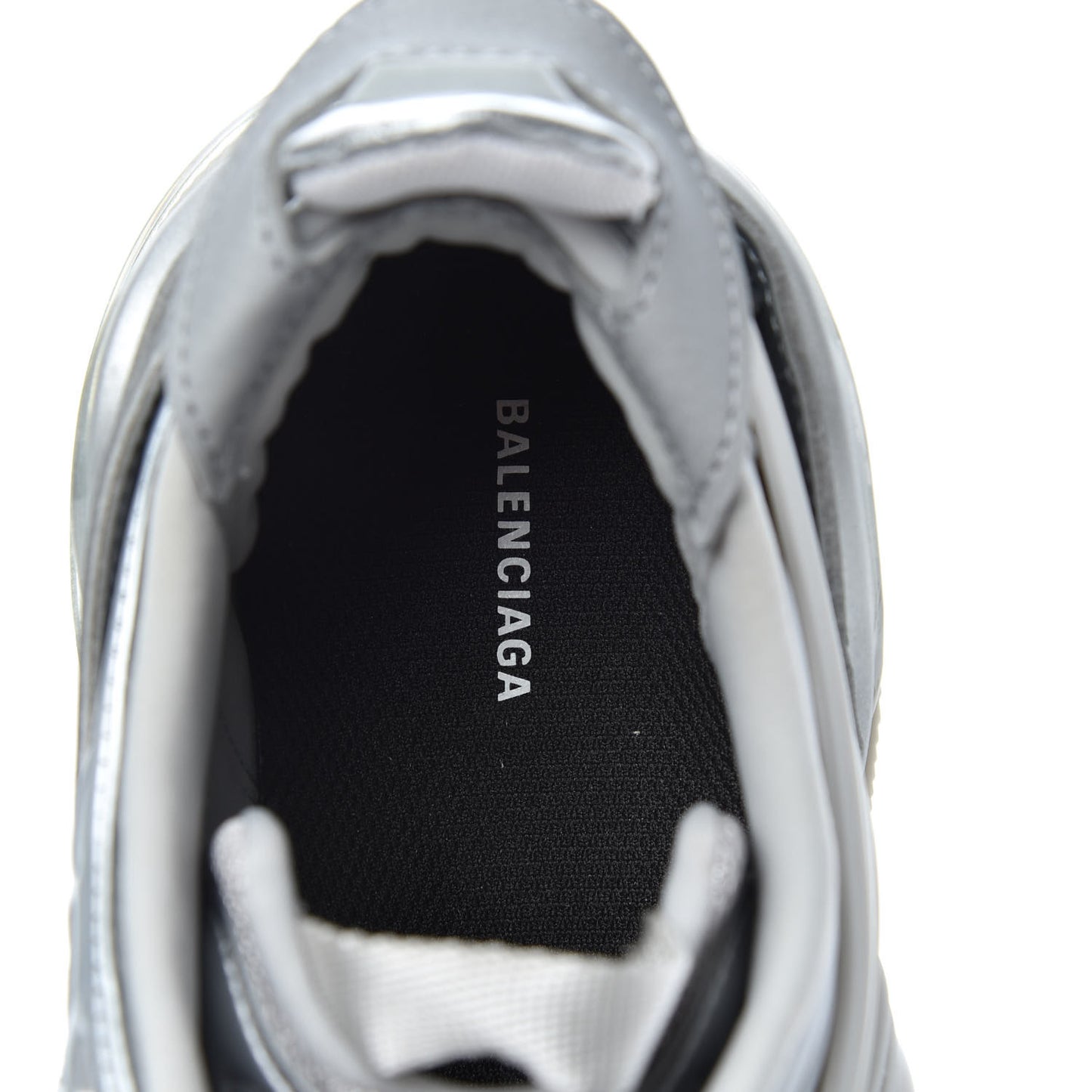 Metallic Rubber Mesh Womens Tyrex Sneakers 38 Monocolor Silver