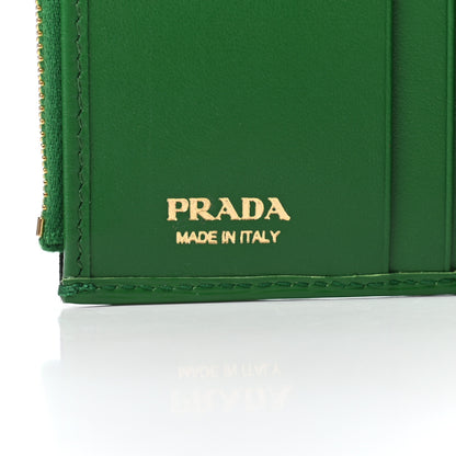 Prada Vitello Move Zip Coin Case Wallet Verde 6 of 7