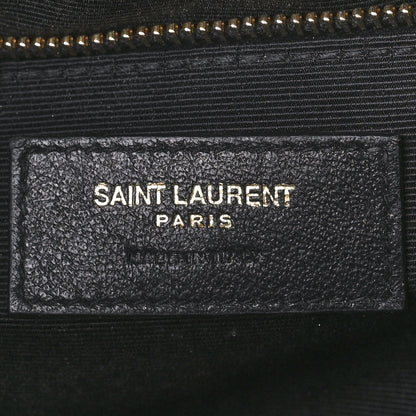 Saint Laurent Grain De Poudre Textured Mixed Matelasse Triquilt Large Monogram Satchel Cork 7 of 14
