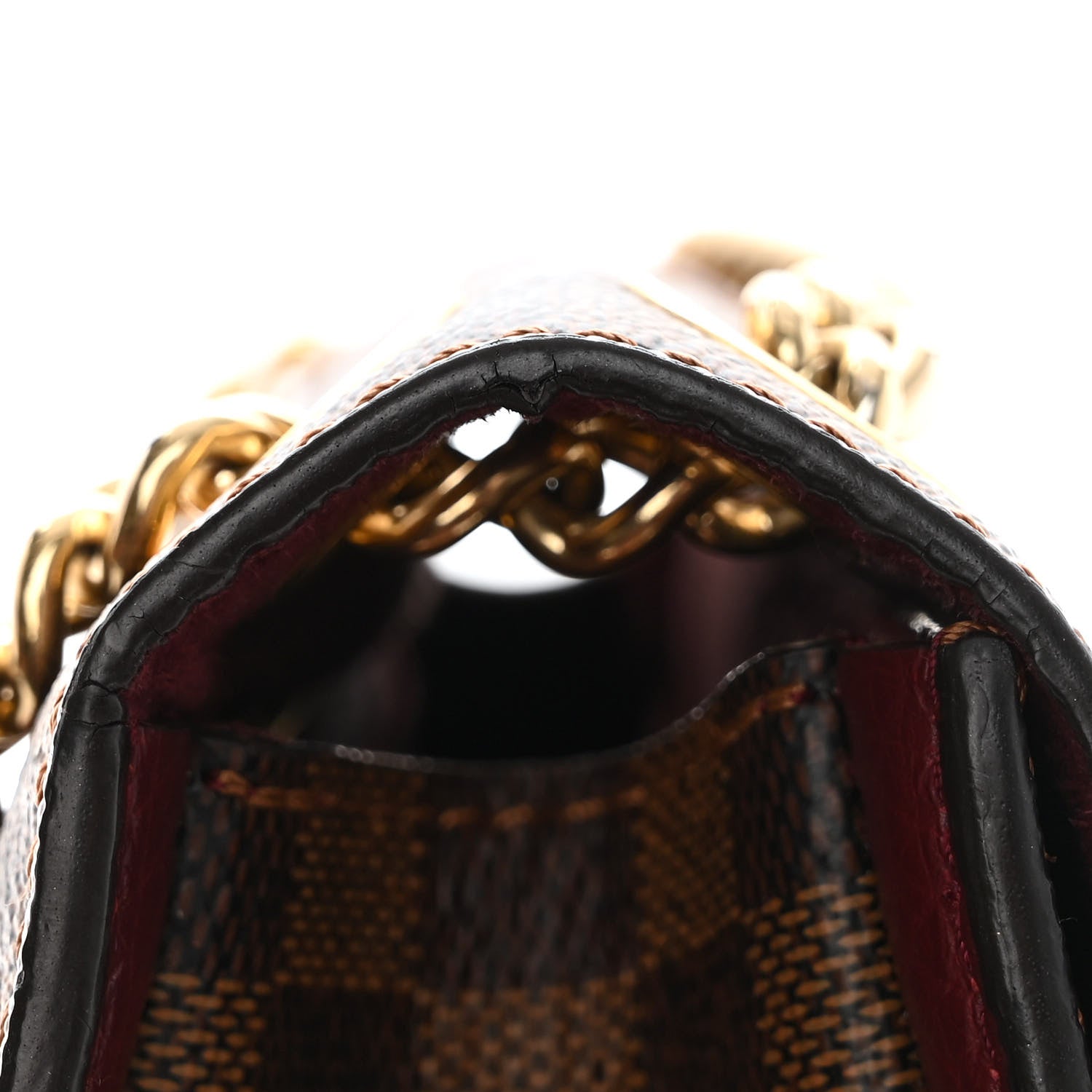 Louis Vuitton Damier Ebene Cuir Taurillon Wight Bordeaux 13 of 13