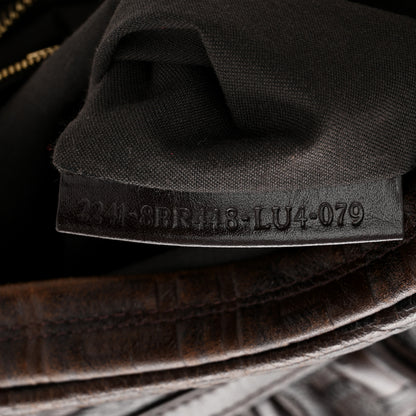 Fendi Vitello FF Embossed Chef Hobo Brown 7 of 13