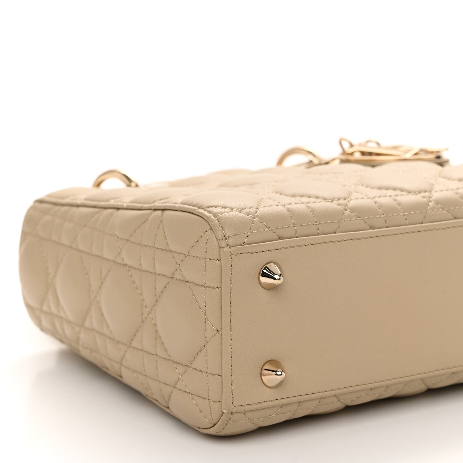 Christian Dior Lambskin Cannage Small My ABCDior Lady Dior Beige 9 of 11