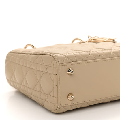 Christian Dior Lambskin Cannage Small My ABCDior Lady Dior Beige 9 of 11