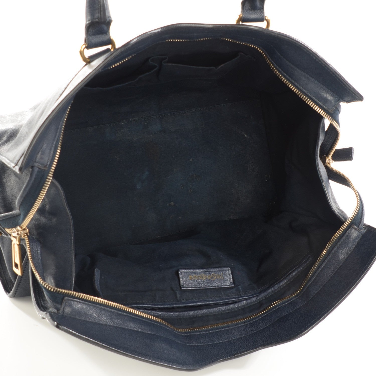 Saint Laurent Sheepskin Medium Cabas Chyc Navy 5 of 7
