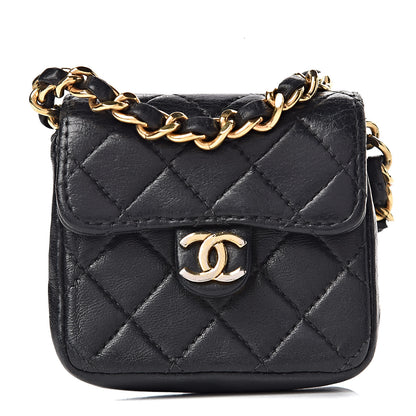 Chanel Lambskin Quilted Micro Mini Flap Black 1 of 9