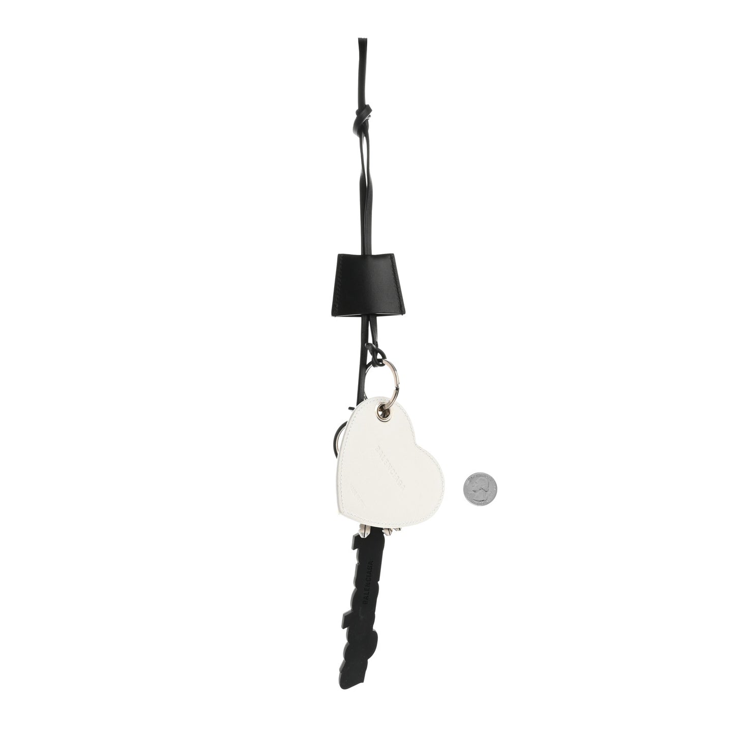 Agneau Brass TPU Le Cagole Charm Key Holder Black White