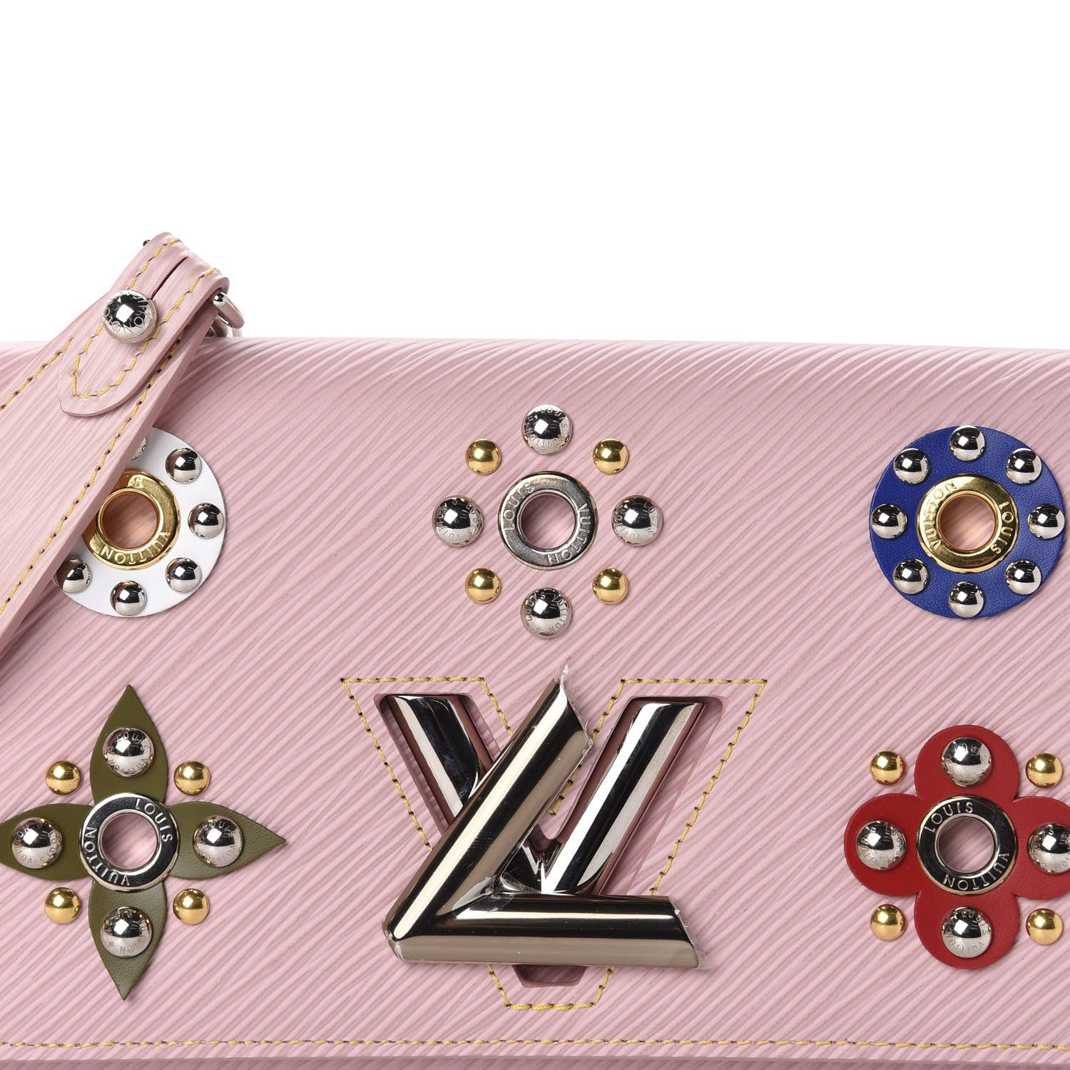Louis Vuitton Epi Mechanical Flowers Twist Chain Wallet Rose Ballerine 10 of 11
