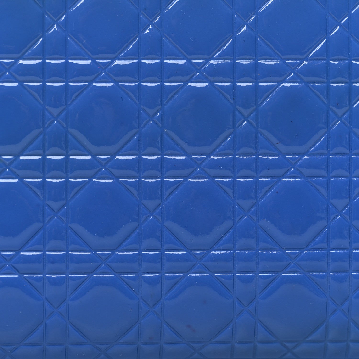 Christian Dior Patent Cannage Large Lady Dior Continental Zip Wallet Blue 8 of 10