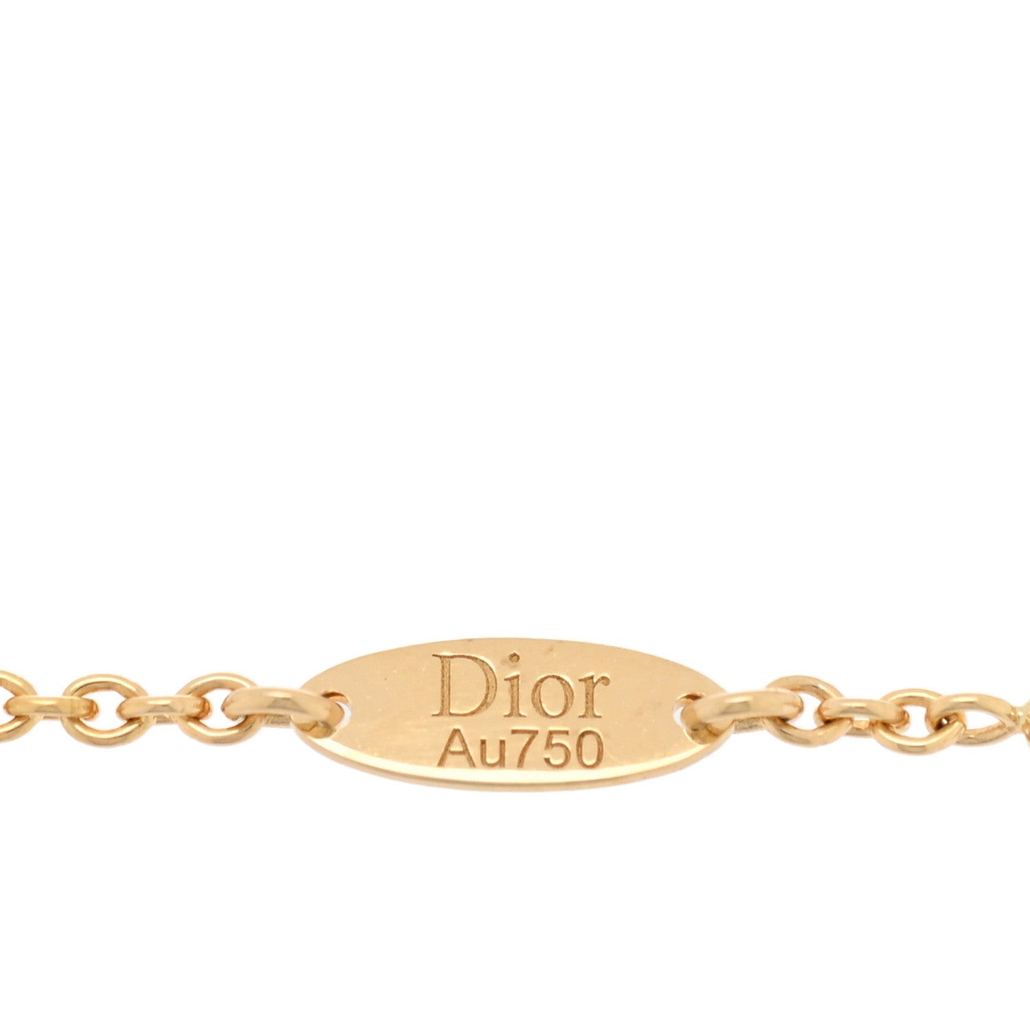 Christian Dior 18K Yellow Gold Diamond Mother of Pearl Rose Des Vents Bracelet 3 of 4
