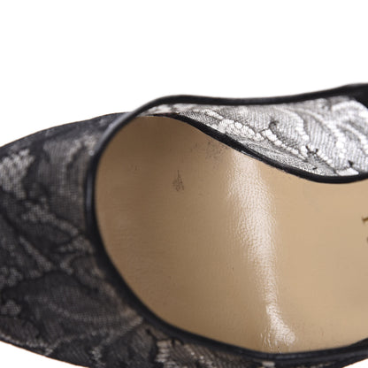 Christian Louboutin Lace Vegetale Follies Lace 120 Pumps 38 Version Black 9 of 10