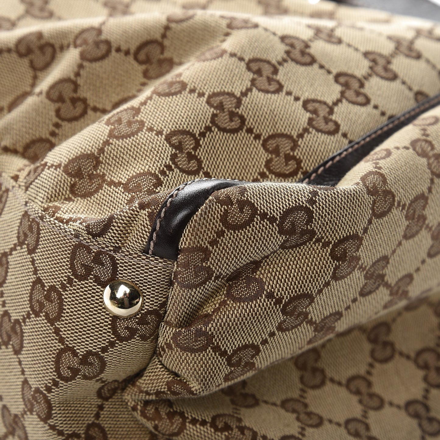 Monogram Large D Gold Hobo Dark Brown