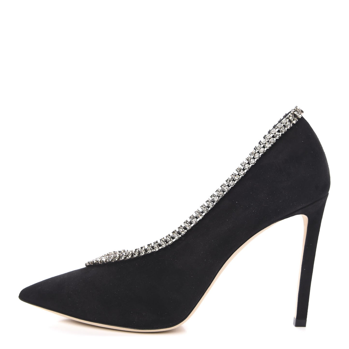 Suede Crystal Lilian 100 Pumps 37.5 Black