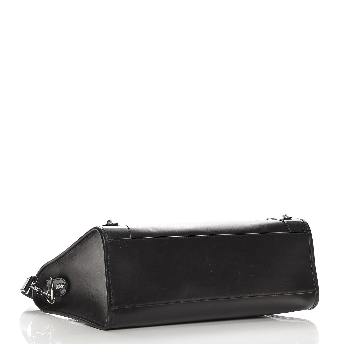 Smooth Calfskin Metallic Patent Giant 12 Silver Hardware City Black Gris
