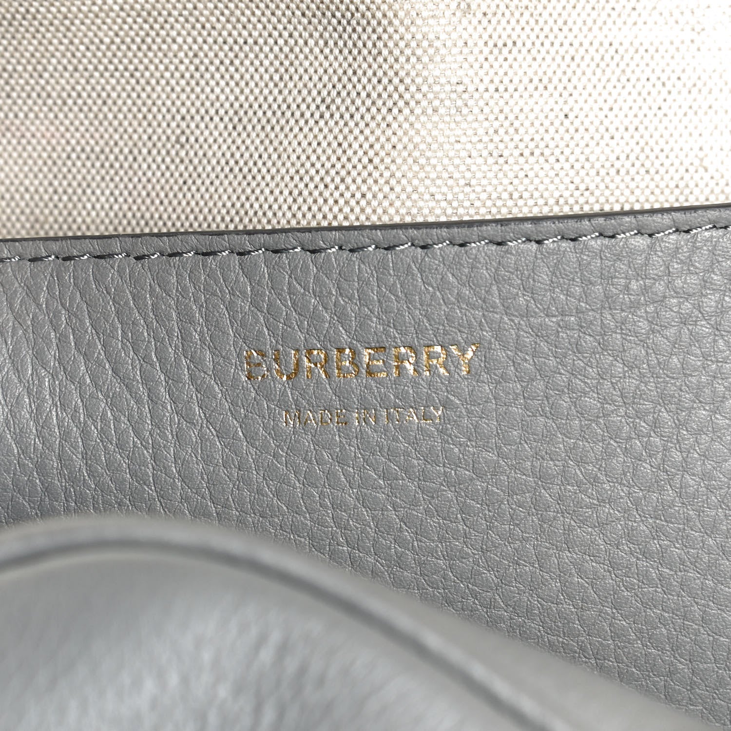 Burberry Soft Grain Calfskin Half Cube Bag Bright Cloud Grey 6 of 12
