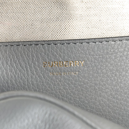Burberry Soft Grain Calfskin Half Cube Bag Bright Cloud Grey 6 of 12