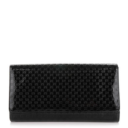 Gucci Patent Microguccissima Medium Broadway Clutch Black 1 of 7