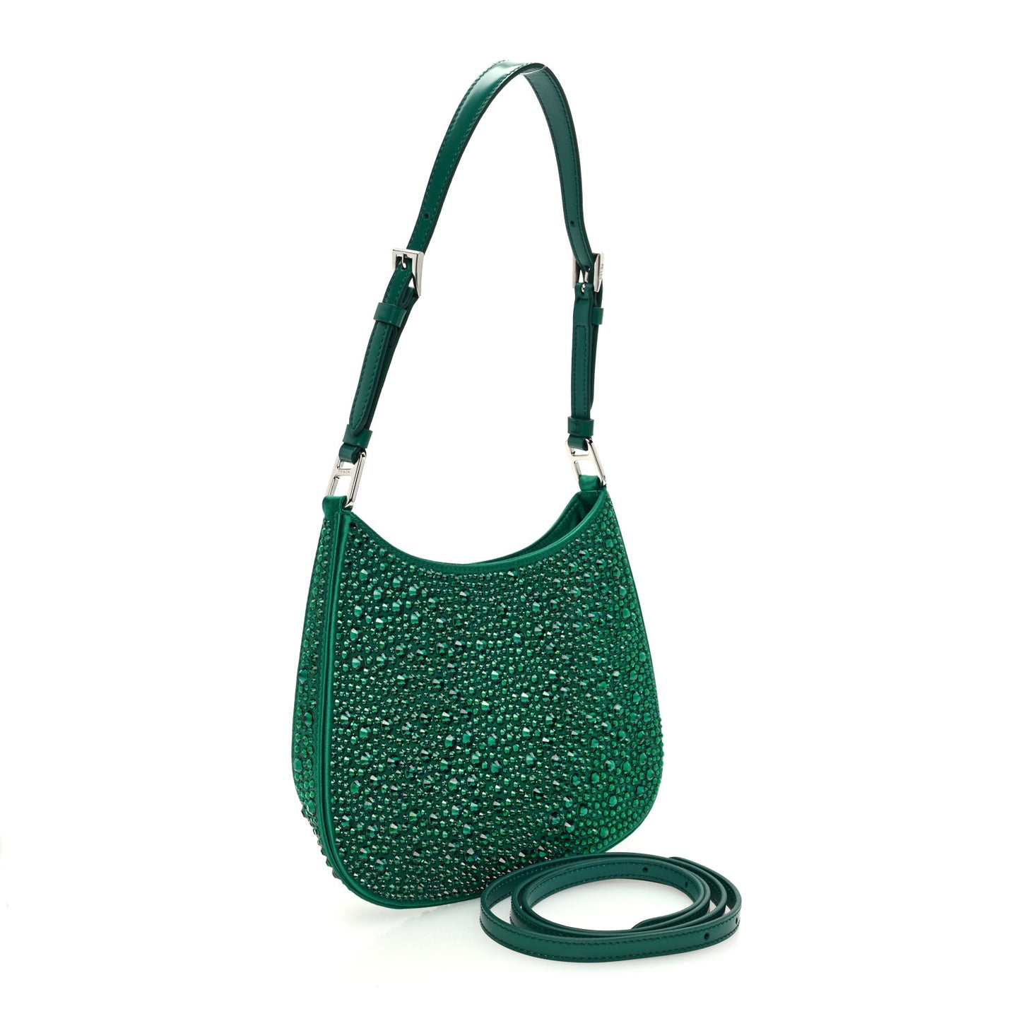 Satin Crystal Cleo Adjustable Strap Shoulder Bag Mango