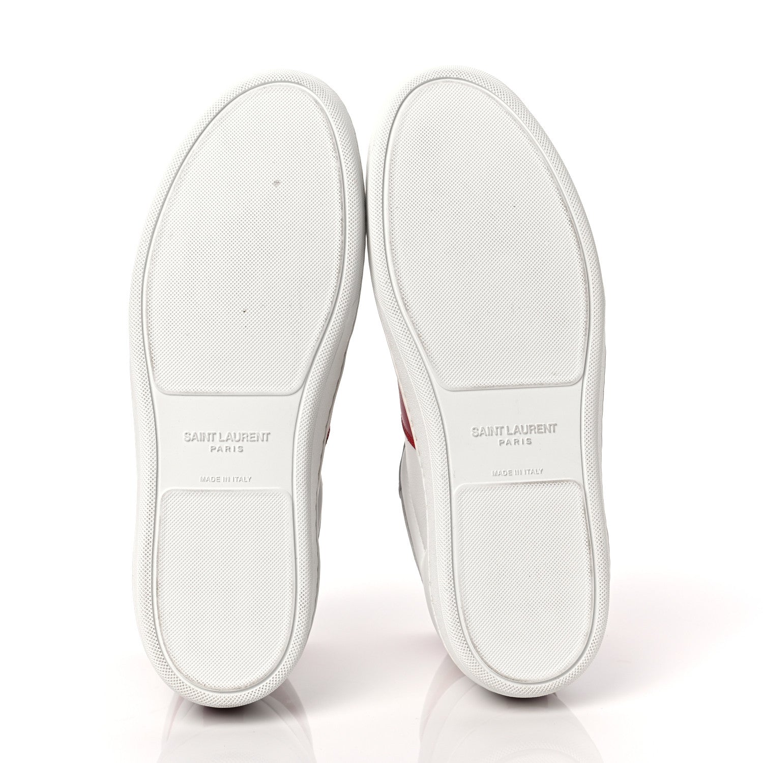 Saint Laurent Calfskin Mens Court Classic SL/10H High Top Sneakers 42 White Red 5 of 8