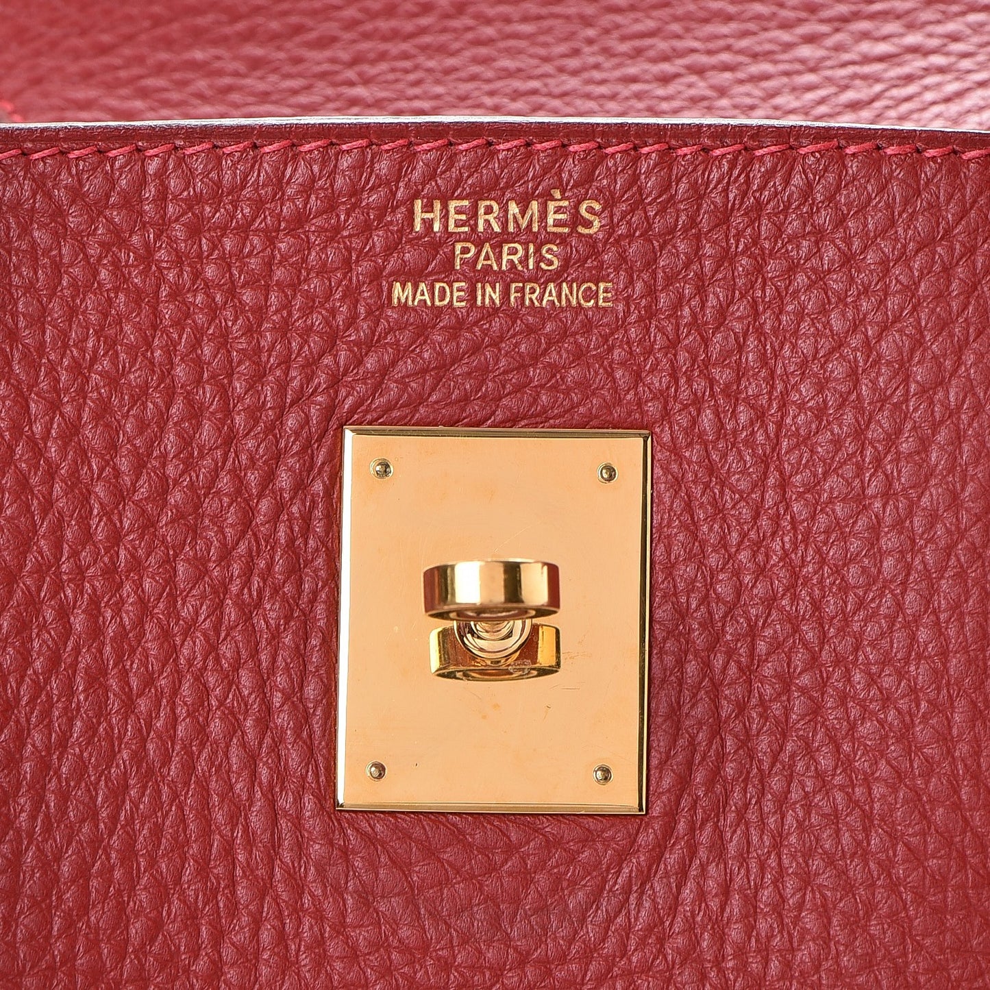 Taurillon Clemence Birkin 40 Rouge Casaque