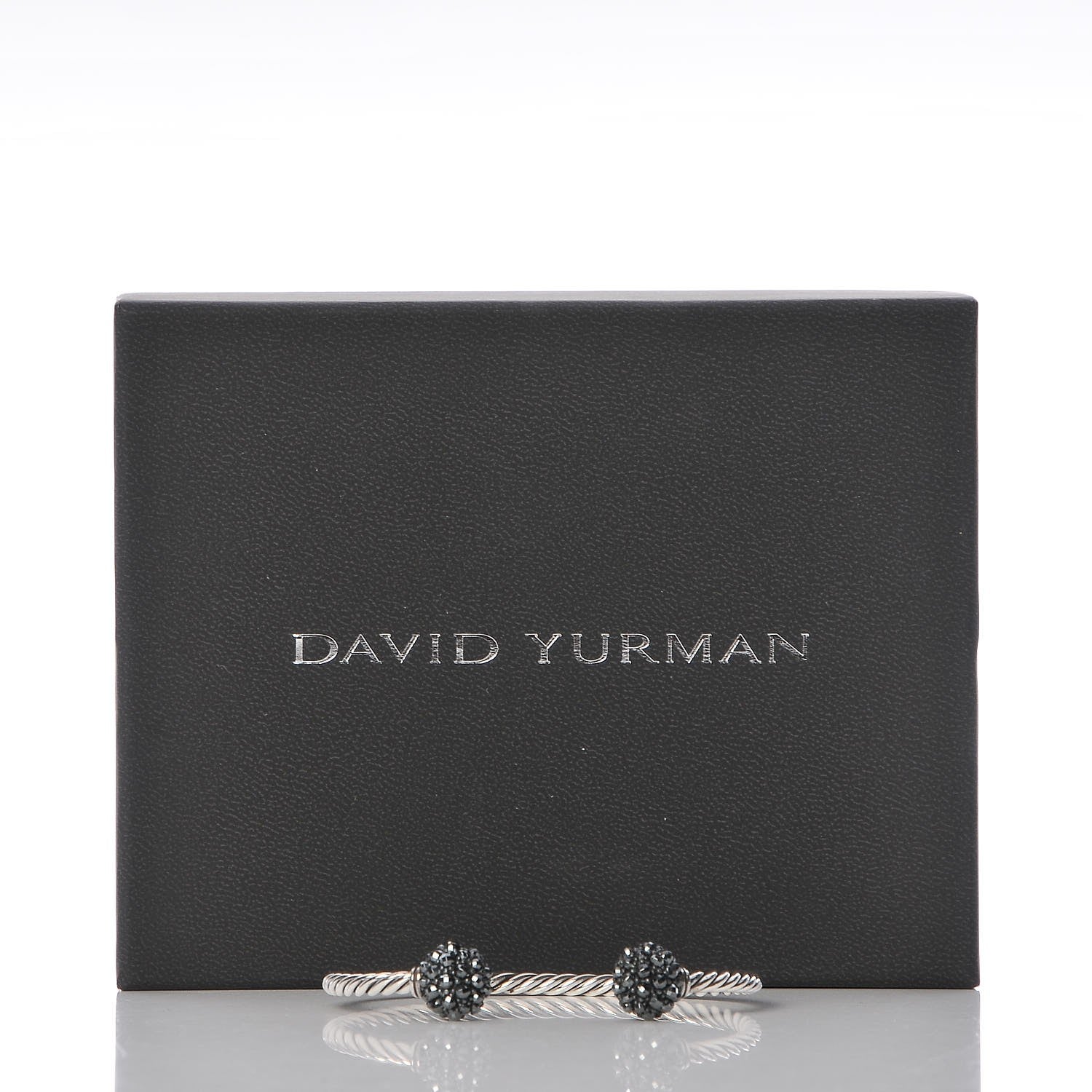 David Yurman Sterling Silver Hematite Osetra Cuff Bracelet 6 of 6