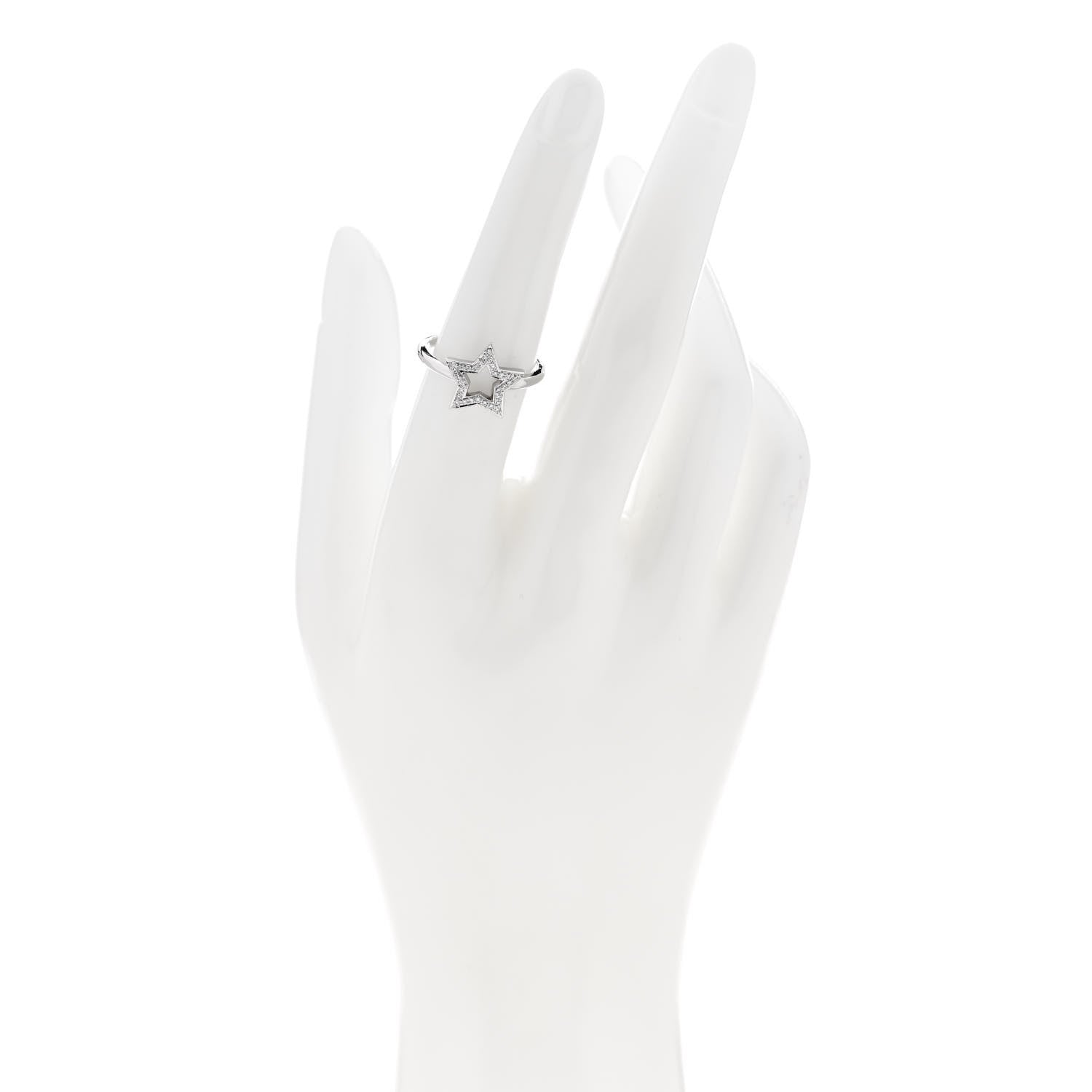 Tiffany Platinum Diamond Star Ring 53 6.5 2 of 7
