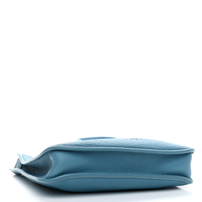 Hermes Taurillon Clemence Evelyne PM Blue Jean 4 of 12