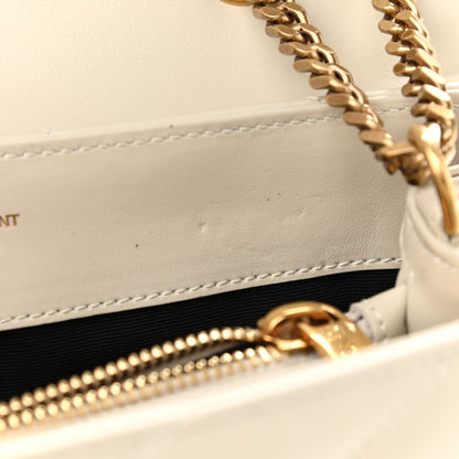 Saint Laurent Calfskin Y Quilted Monogram Small Loulou Chain Satchel Crema Soft 8 of 11