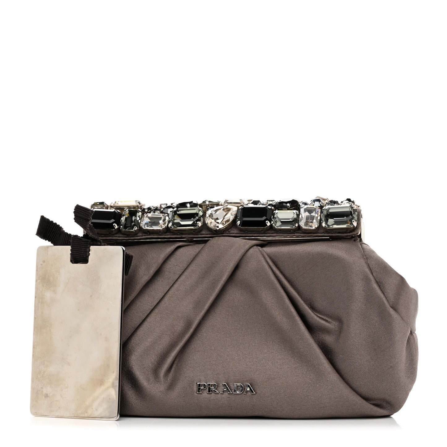 Satin Crystal Clutch Fumo