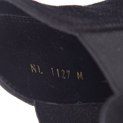 Louis Vuitton Suede Monogram Uniformes Cap Toe Chelsea 75mm Ankle Boots 38.5 Black 11 of 13