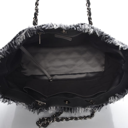 Chanel Vinyl Funny Tweed Patchwork Tote Grey 5 of 7