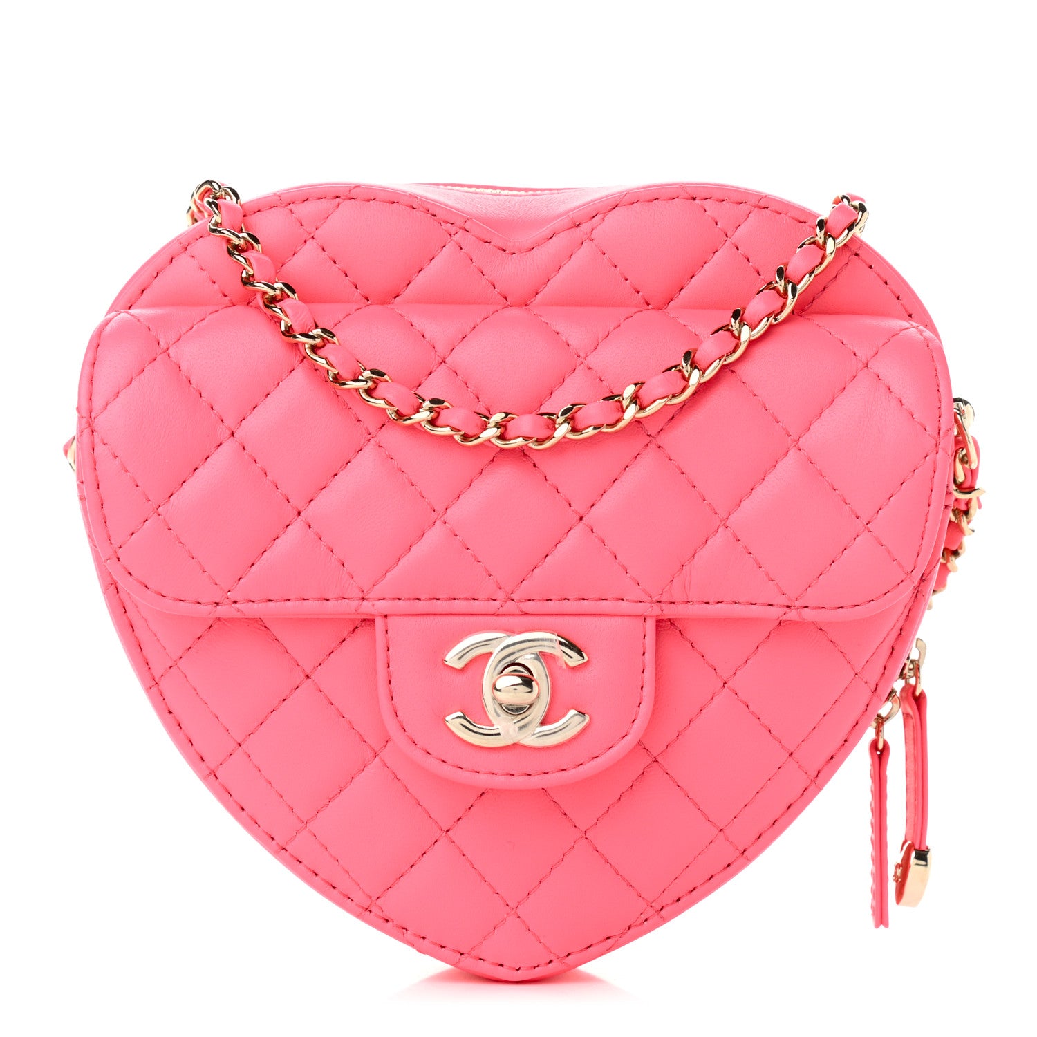 Chanel Lambskin Quilted CC In Love Heart Bag Pink 1 of 12