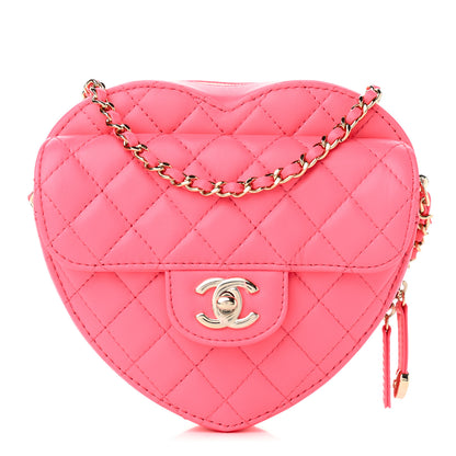 Chanel Lambskin Quilted CC In Love Heart Bag Pink 1 of 12