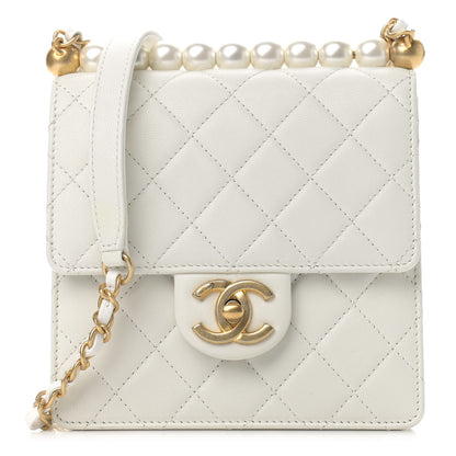 Chanel Lambskin Quilted Chic Pearls Flap White 1 of 10