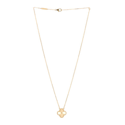 Van Cleef & Arpels 18K Yellow Gold Guilloche Vintage Alhambra Pendant Necklace 3 of 5