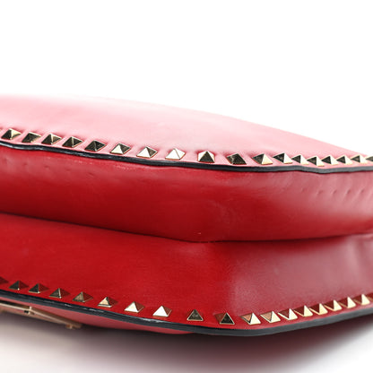 Valentino Garavani Vitello Rockstud Shoulder Satchel Rosso Valentino 8 of 9