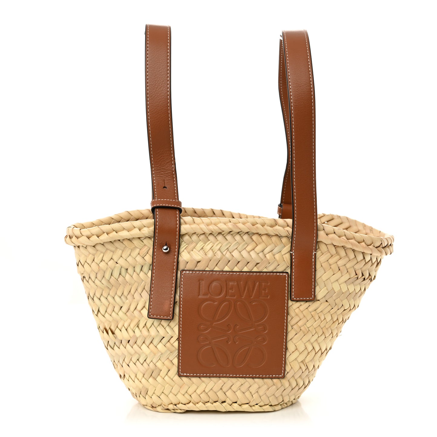 Raffia Small Basket Tote Bag Natural Tan